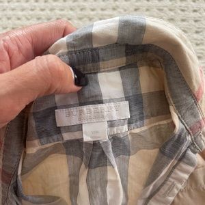 Authentic Burberry collared button up for sale ! Size 12 months.